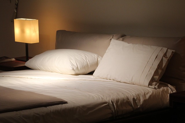 bedroom automated lighting scene with warm tones and sleep mode activation